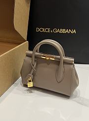Dolce&Gabbana Mini Marlene Day Bag in Elephant Gray - 19x13.5x7cm - 2