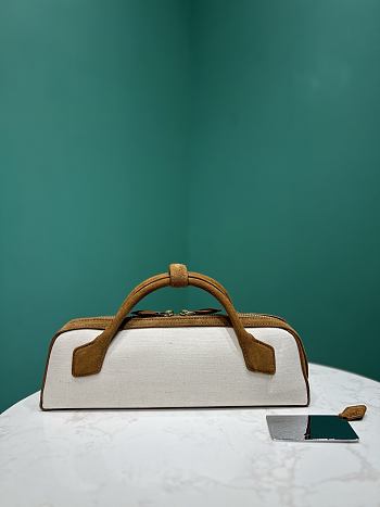 Alaia Clutches And Evening Bags In Canvas And Suede Umber - 31x10x7cm