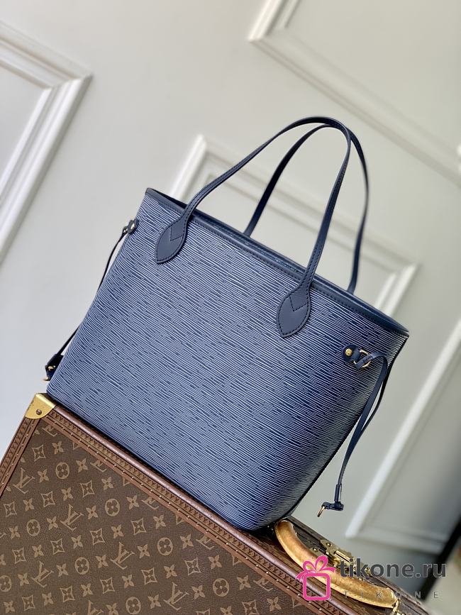 LV Neverfull MM Epi Leather Denim Blue M14856 - 31x28x14cm - 1
