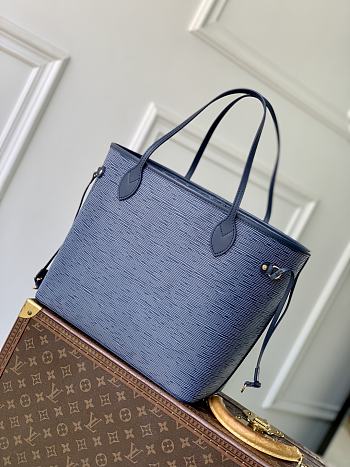 LV Neverfull MM Epi Leather Denim Blue M14856 - 31x28x14cm