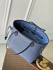 LV Neverfull MM Epi Leather Denim Blue M14856 - 31x28x14cm - 6