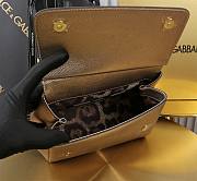 Dolce & Gabbana Metallic Leather Medium Sicily Handbag - 20x18.5x10cm - 4