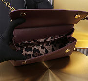 Dolce & Gabbana Elongated Medium Sicily Handbag Burgundy - 25x17x9cm - 6