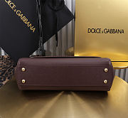 Dolce & Gabbana Elongated Medium Sicily Handbag Burgundy - 25x17x9cm - 4