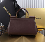 Dolce & Gabbana Elongated Medium Sicily Handbag Burgundy - 25x17x9cm - 3