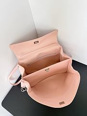 Balenciaga Rodeo Medium Handbag in Smooth Calfskin Pink Silver Hardware - 35x23x11cm - 5