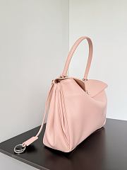 Balenciaga Rodeo Medium Handbag in Smooth Calfskin Pink Silver Hardware - 35x23x11cm - 4
