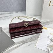 My Dior Mini Bag Burgundy Patent Cannage Calfskin - 21x11.5x4.5cm - 6