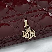 My Dior Mini Bag Burgundy Patent Cannage Calfskin - 21x11.5x4.5cm - 5