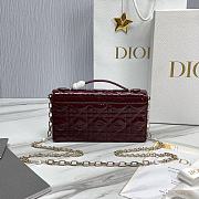 My Dior Mini Bag Burgundy Patent Cannage Calfskin - 21x11.5x4.5cm - 4