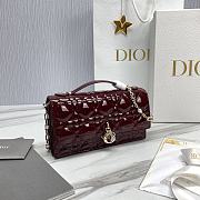 My Dior Mini Bag Burgundy Patent Cannage Calfskin - 21x11.5x4.5cm - 3