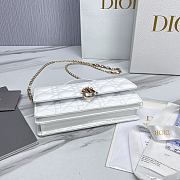 My Dior Mini Bag White Patent Cannage Calfskin - 21x11.5x4.5cm - 3