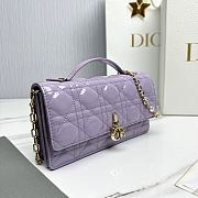 My Dior Mini Bag Purple Patent Cannage Calfskin - 21x11.5x4.5cm - 6