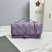 My Dior Mini Bag Purple Patent Cannage Calfskin - 21x11.5x4.5cm - 4