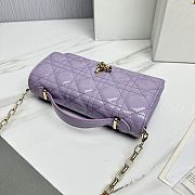 My Dior Mini Bag Purple Patent Cannage Calfskin - 21x11.5x4.5cm - 3