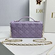 My Dior Mini Bag Purple Patent Cannage Calfskin - 21x11.5x4.5cm - 2