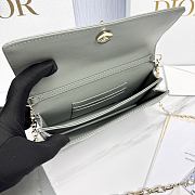 My Dior Mini Bag Stone Gray Patent Cannage Calfskin - 21x11.5x4.5cm - 6