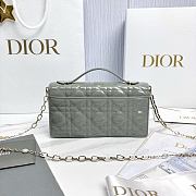 My Dior Mini Bag Stone Gray Patent Cannage Calfskin - 21x11.5x4.5cm - 3