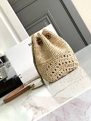 Ysl Joe Mini Bucket Bag Raffia - 19x13x13cm - 6