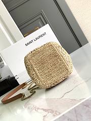 Ysl Joe Mini Bucket Bag Raffia - 19x13x13cm - 5