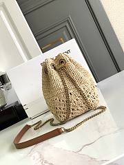 Ysl Joe Mini Bucket Bag Raffia - 19x13x13cm - 4