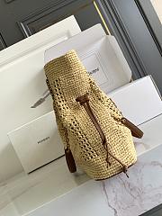 YSL Medium Jamie Shopping In Raffia Natural And Brick - 35x35x10cm - 3
