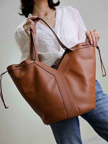 YSL Y Large Hobo in Leather Brown - 35x25x15cm
