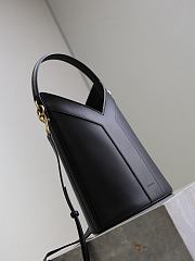 YSL Y Top Handle Bucket In Leather Black - 25x22-34x3-15cm - 6