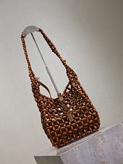 YSL Le 5 A 7 Small In Wood Beads Light Wood - 23x22x8.5cm - 4