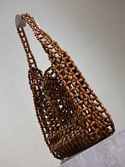 YSL Le 5 A 7 Large In Wood Beads Light Wood - 35x30x10cm - 4