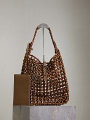 YSL Le 5 A 7 Large In Wood Beads Light Wood - 35x30x10cm - 5