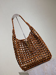 YSL Le 5 A 7 Large In Wood Beads Light Wood - 35x30x10cm - 2