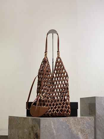 YSL Supple Bucket In Wood Beads Light Wood - 44x15x15cm
