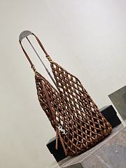 YSL Supple Bucket In Wood Beads Light Wood - 44x15x15cm - 6