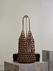 YSL Supple Bucket In Wood Beads Light Wood - 44x15x15cm - 4