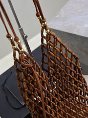 YSL Supple Bucket In Wood Beads Light Wood - 44x15x15cm - 3