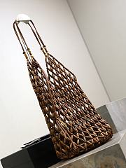 YSL Supple Bucket In Wood Beads Light Wood - 44x15x15cm - 2