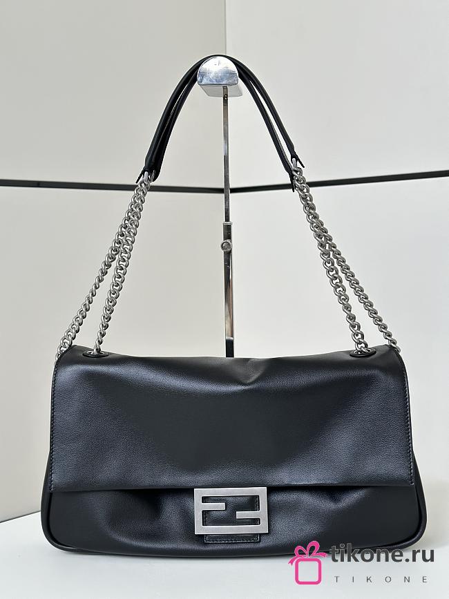 Fendi Baguette Chain Large Leather Black - 40x7x18.5cm - 1