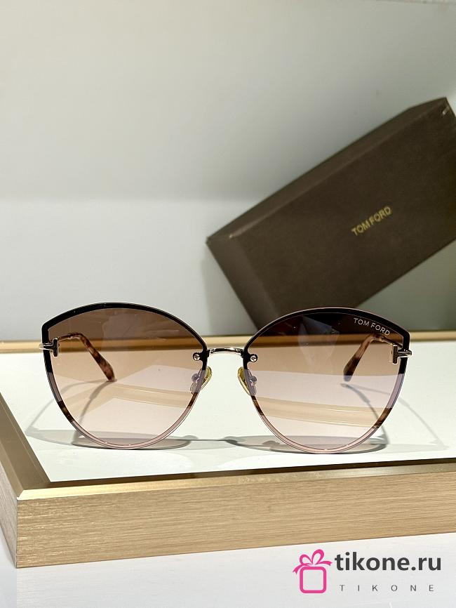 TomFord Evangeline Sunglasses Rose Gold - Brown FT1106  - 1