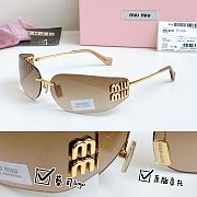 Miumiu Logo Oval Sunglasses in Brown A51S  - 5