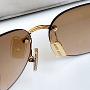 Miumiu Logo Oval Sunglasses in Brown A51S  - 4
