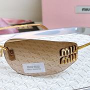Miumiu Logo Oval Sunglasses in Brown A51S  - 3