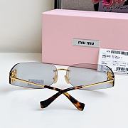 Miumiu Logo Oval Sunglasses in Gray A51S  - 2