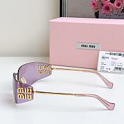 Miumiu Logo Oval Sunglasses in Pink A51S  - 2
