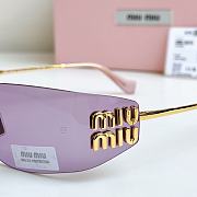 Miumiu Logo Oval Sunglasses in Pink A51S  - 6