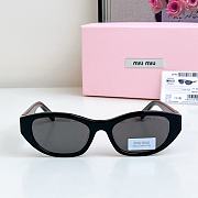 Miumiu Sunglasses Black/ Dark Gray SMU A03S - 6