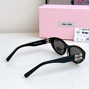 Miumiu Sunglasses Black/ Dark Gray SMU A03S - 5