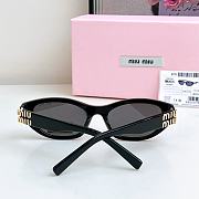 Miumiu Sunglasses Black/ Dark Gray SMU A03S - 4