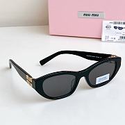 Miumiu Sunglasses Black/ Dark Gray SMU A03S - 2