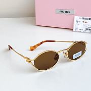 Miumiu Sunglasses Oval Loden Gold MU52YS  - 6